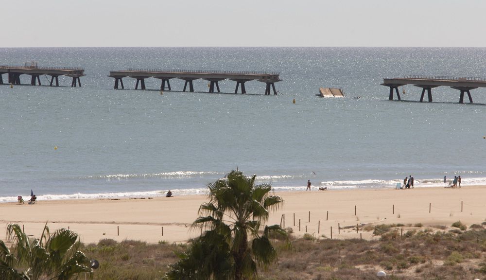 Nuevo derrumbe en el Pantalán del Port de Sagunt.