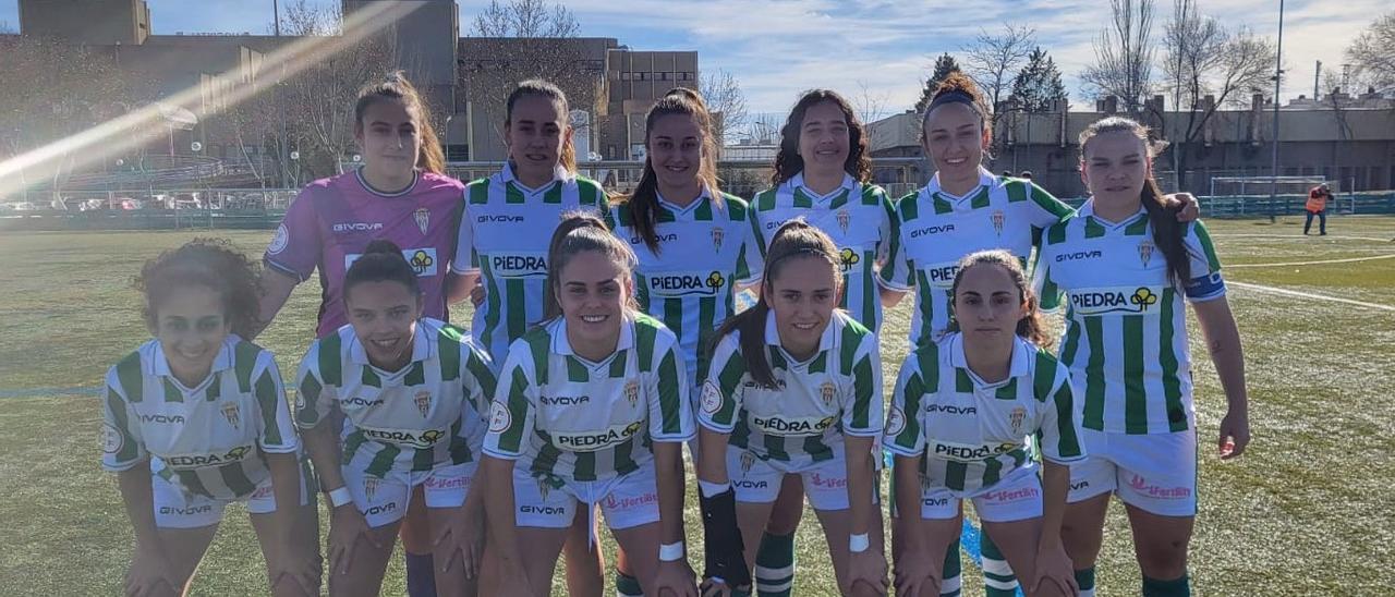 Once inicial del Córdoba CF Femenino en la visita al Getafe Femenino.