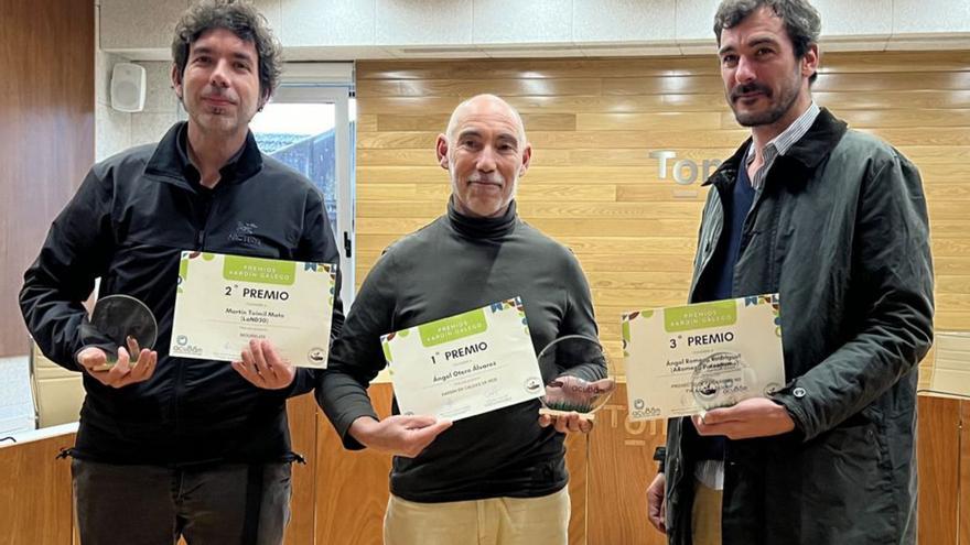 Os tres gañadores da cuarta edición destes premios.   | // D. P.