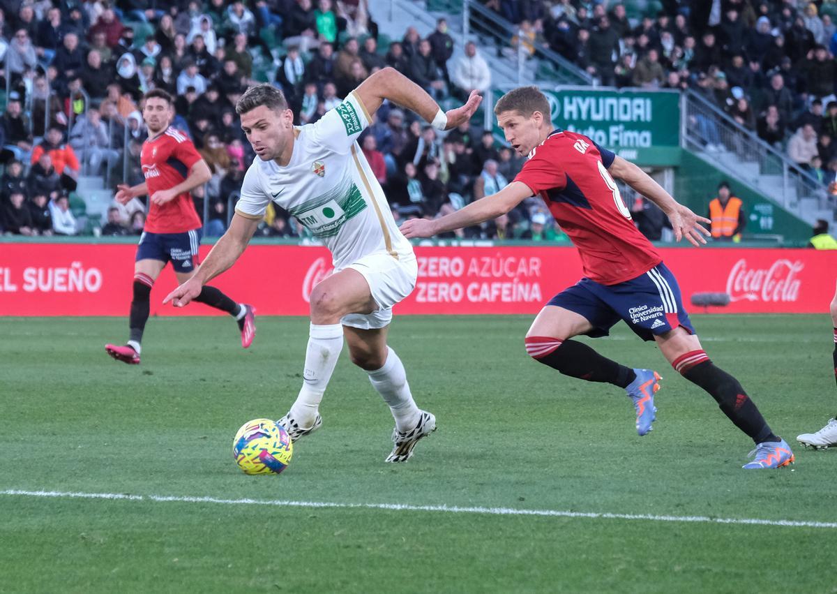 Lucas Boyé, durante el encuentro del pasado domingo frente a Osasuna