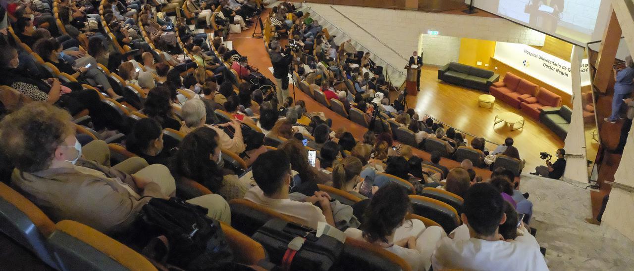 Un instante de la celebración del primer Congreso de la Escuela de Pacientes en el Auditorio del Doctor Negrín