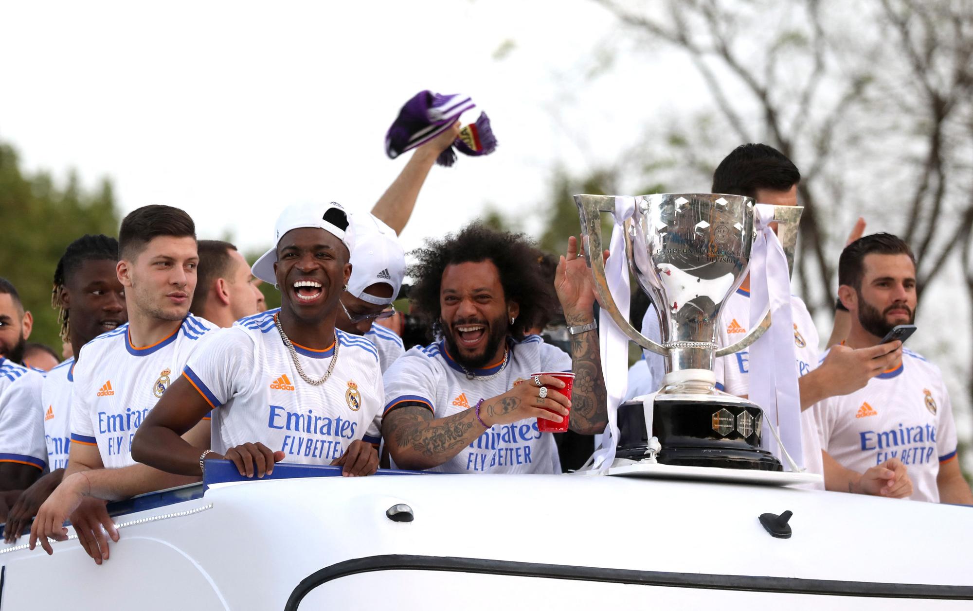 LaLiga - Real Madrid fans celebrate winning LaLiga