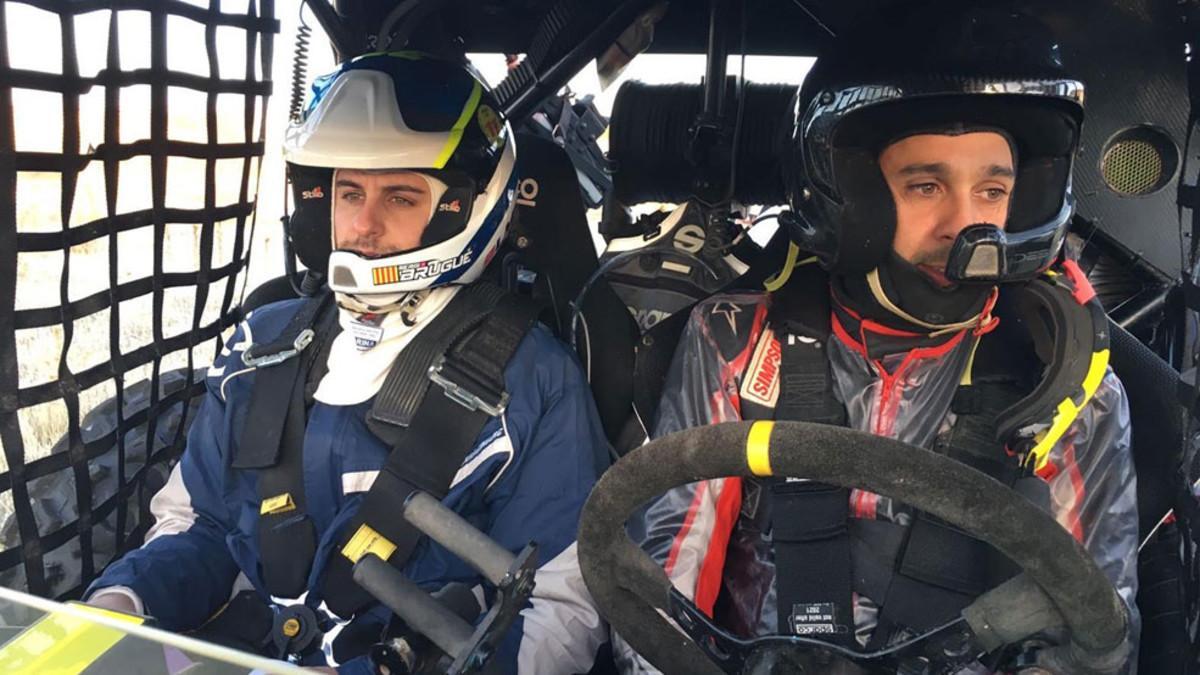 Lascorz y su copiloto, al Merzouga Rally