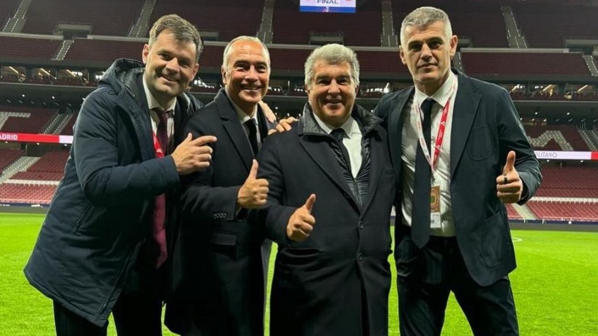 Joan Laporta y su equipo.