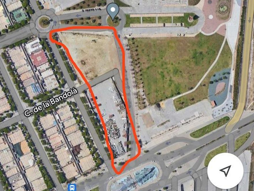 Pastilla de terreno donde se ubicará el Wizink Center de Málaga.
