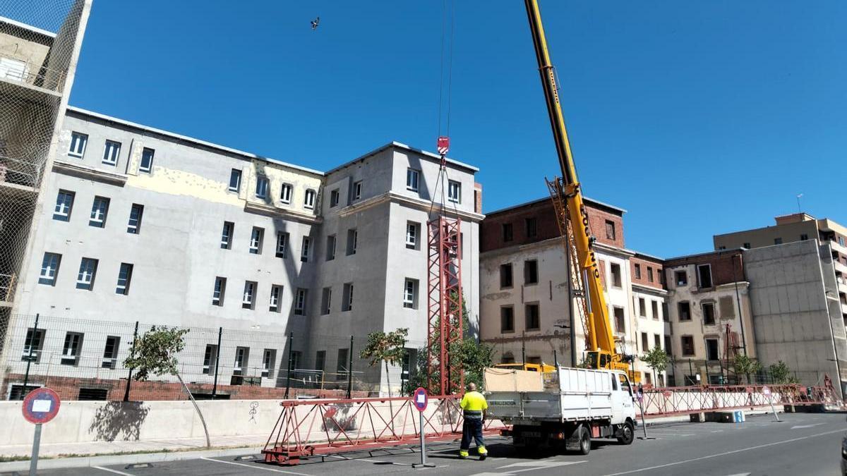 Obras en la nueva residencia de Plasencia, antes de la paralización de las obras.