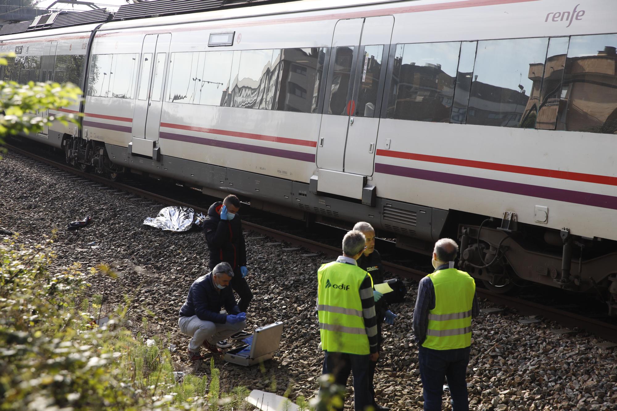 Fallece un hombre al ser arrollado por un tren en Gijón