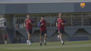 El Barcelona realiza un entrenamiento de recuperación tras la victoria ante el PSG