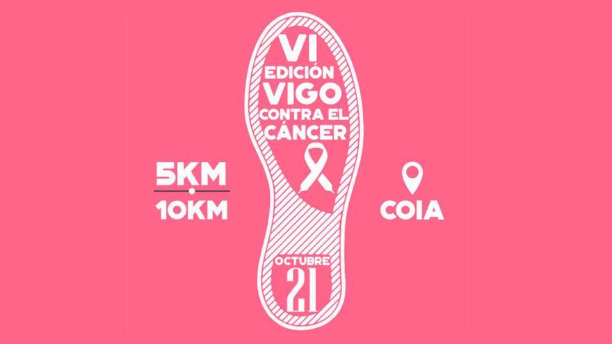 Detalle del cartel de la carrera Vigo contra el cáncer // FARO