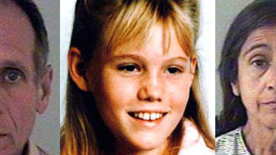 En el centro de la imagen Jaycee Lee Dugard, a los extremos  Phillip Garrido, de 58 años de edad y Nancy Garrido, de 54 años de edad, ambos arrestados por el secuestro de Dugard cuando sólo tenía 11 años.