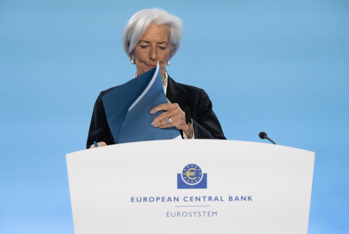 07 March 2024, Hesse, Frankfurt/Main: Eurobean Central Bank (ECB)President Christine Lagarde speaks at the ECB press conference. Photo: Boris Roessler/dpa