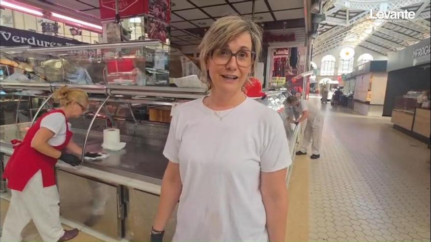Encarnación Chirivella, de La Casona de Teresa, tras el incendio del Mercado Central de València