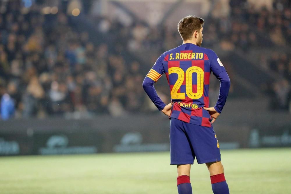 El defensa del FC Barcelona Sergi Roberto durante el partido de dieciseisavos de final de la Copa del Rey que