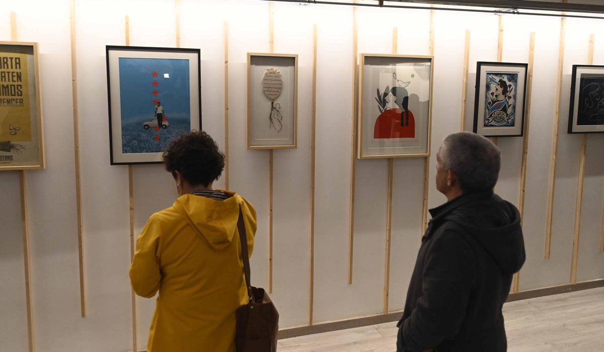 Algunhas das pezas expostas na mostra.