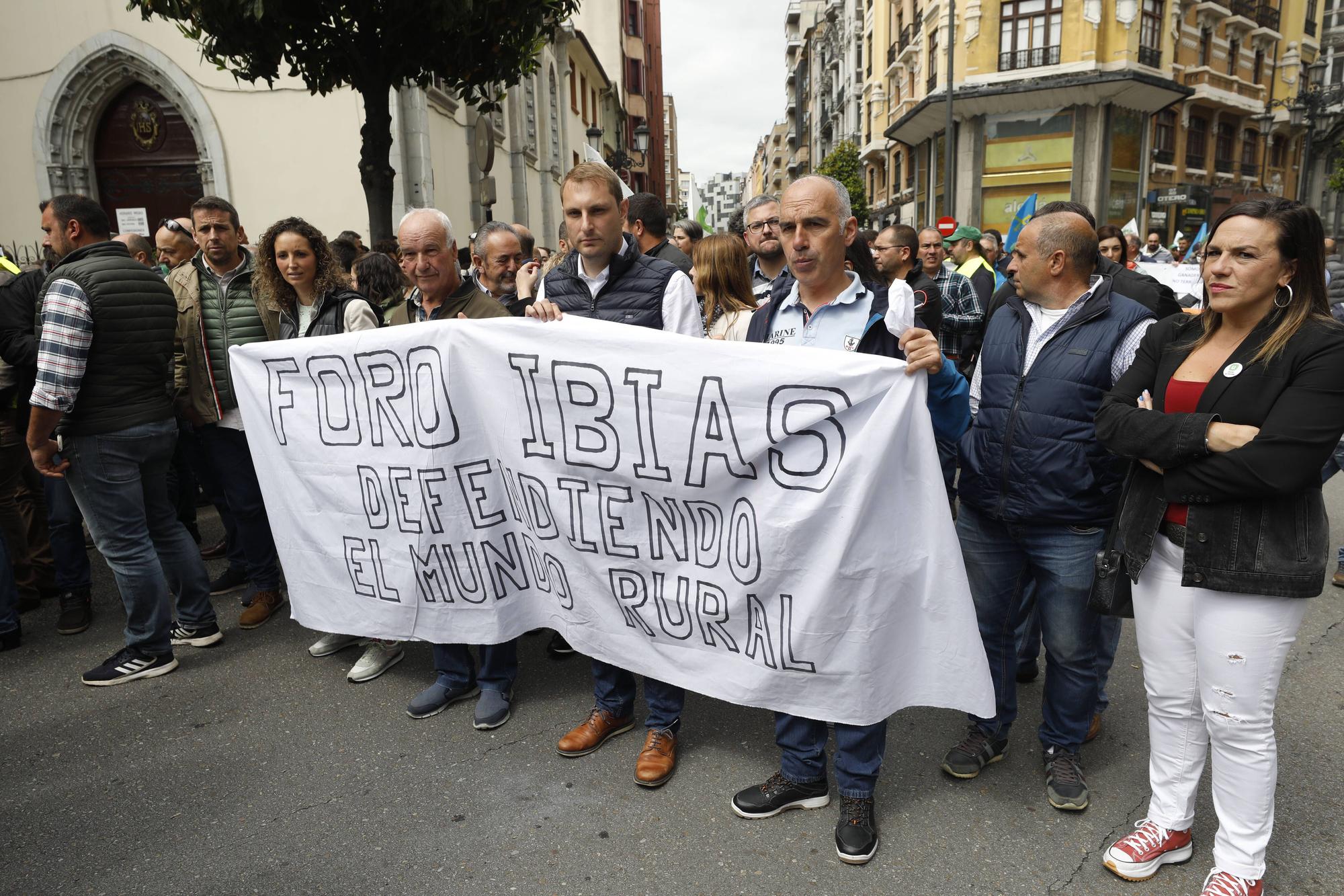 EN IMÁGENES: Así fue la tractorada de protesta del campo asturiano en Oviedo