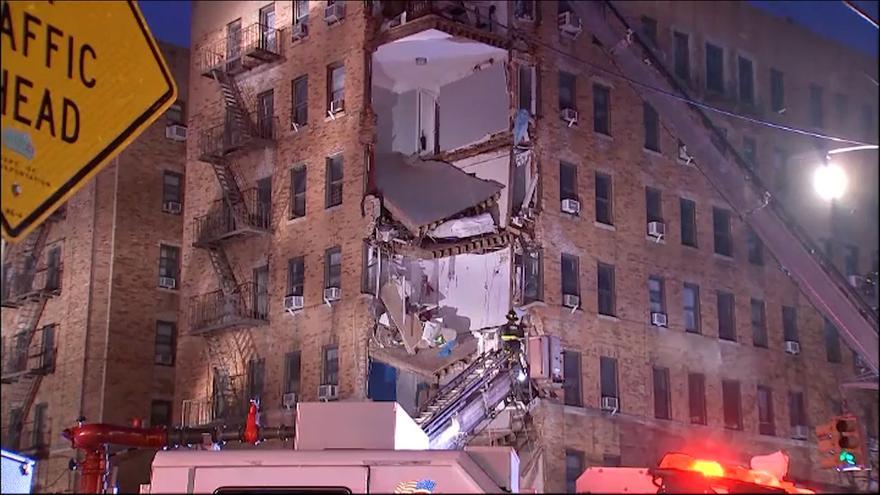 Se derrumba parte de un edificio de Nueva York