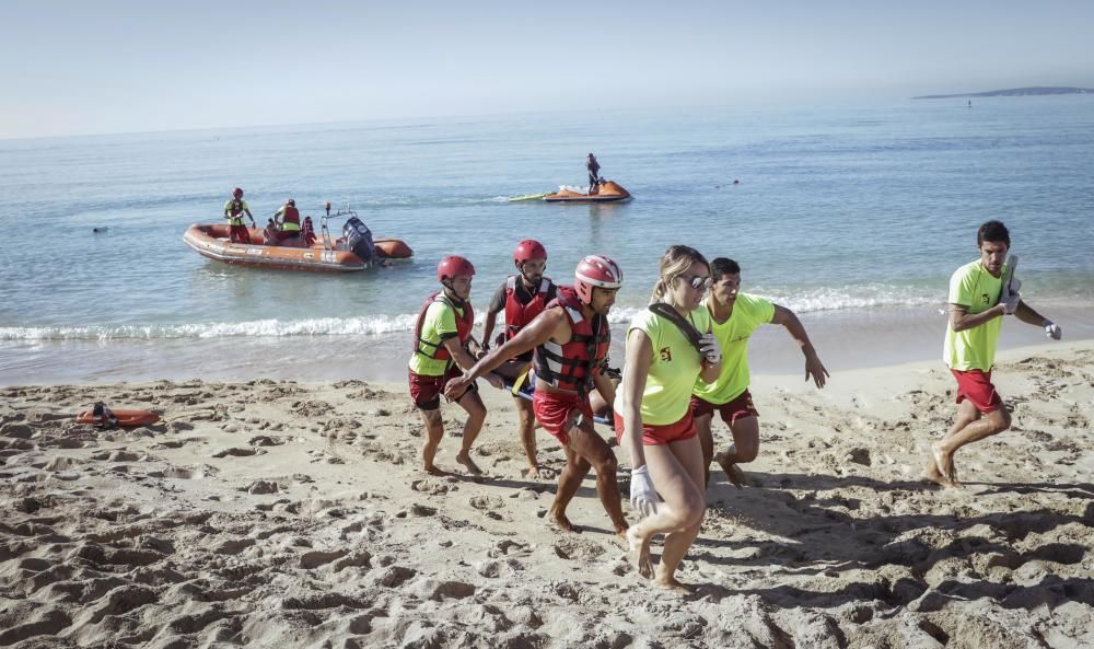 Simulacros de emergencia en Can Pastilla