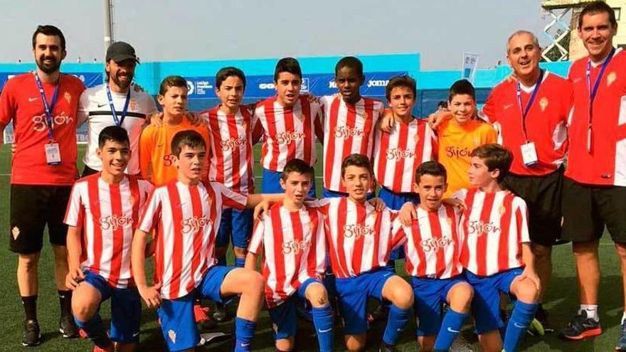 El Infantil B del Sporting que toma parte en la La Liga Promises.