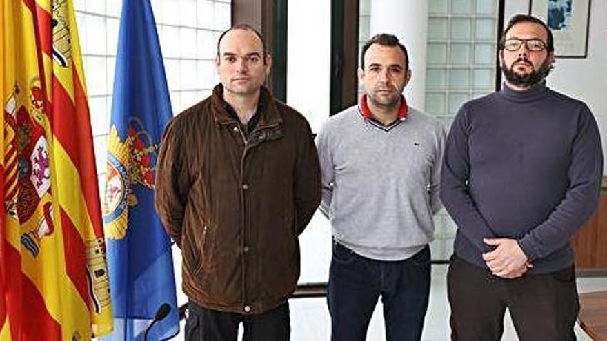 Representantes de la mesa de los sindicatos policiales que conforman la mesa de Ibiza.