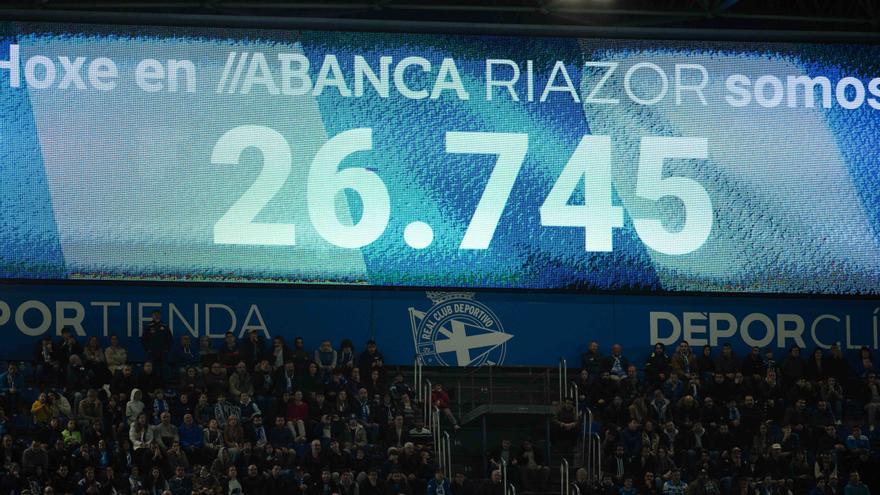 Riazor registra la mejor entrada de la temporada con 26.745 aficionados