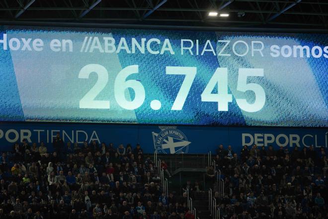 Riazor registra la mejor entrada de la temporada con 26.745 aficionados