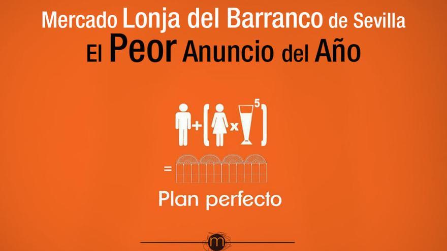 La publicidad del Mercado Lonja del Barranco de Sevilla.