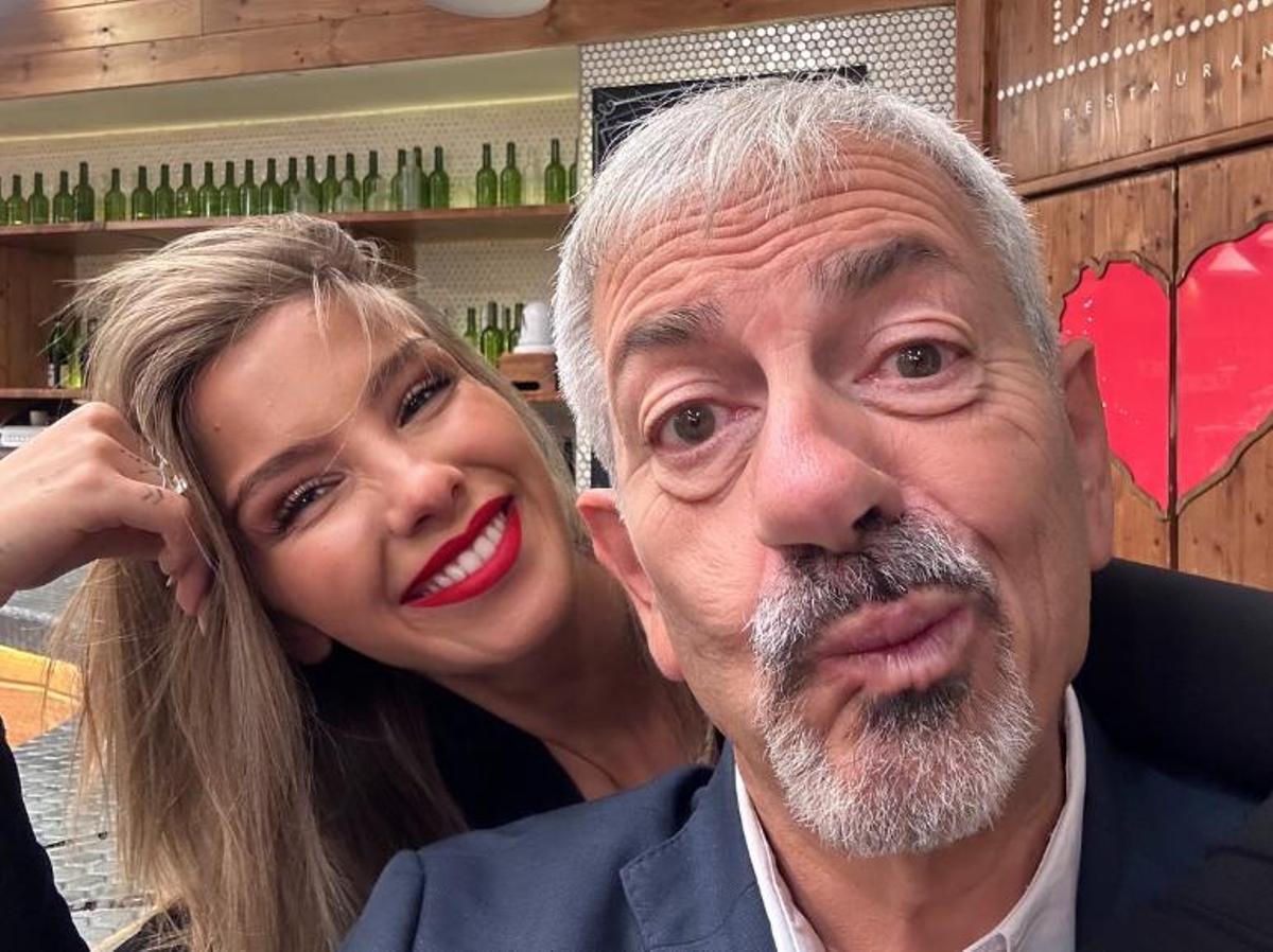 Laura Boado con Carlos Sobera