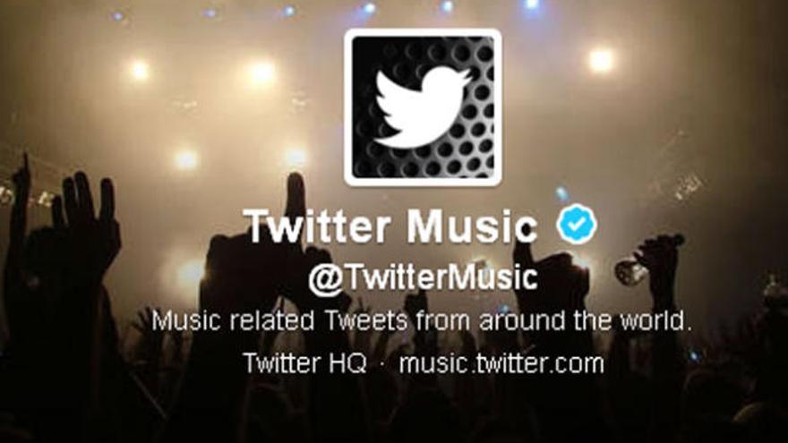 El perfil de twitter music