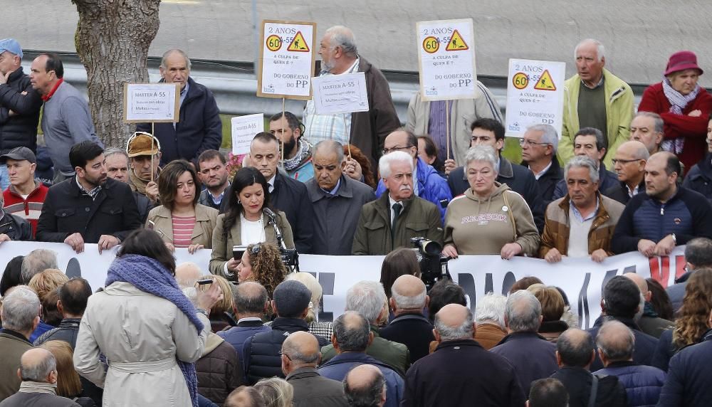 Mos se planta contra la paralización de las obras de la A-55 // R. Grobas