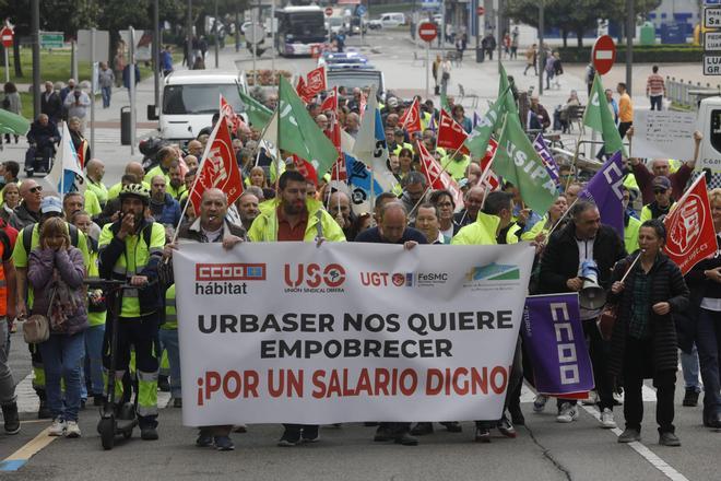 La plantilla de Urbaser reivindica mejores salarios