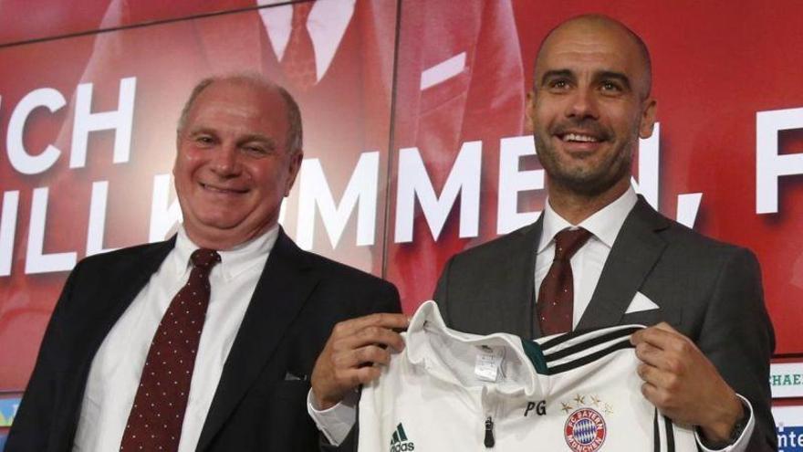 Hoeness: &quot;Si Guardiola quiere un jugador de 100 millones, el jeque sube el gas y lo tiene&quot;