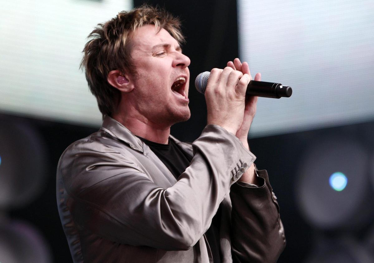 El cantante Simon Lebon en uno de los conciertos de Duran Duran en 2007.