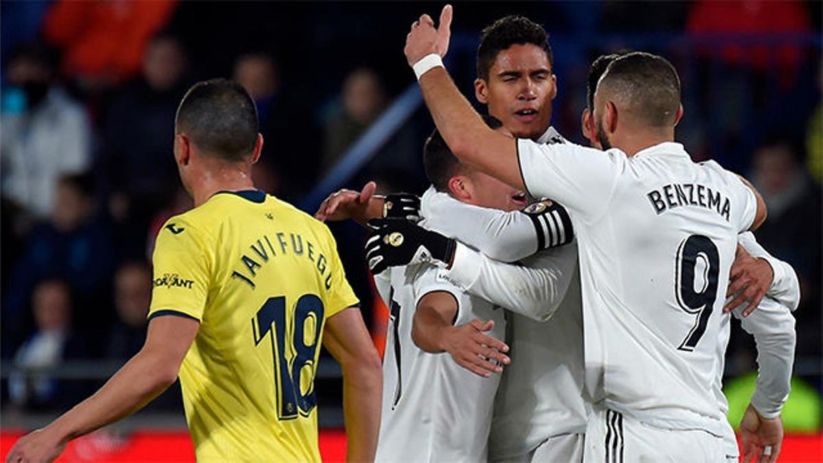 Varane anotó el segundo gol del Madrid ante el Villarreal