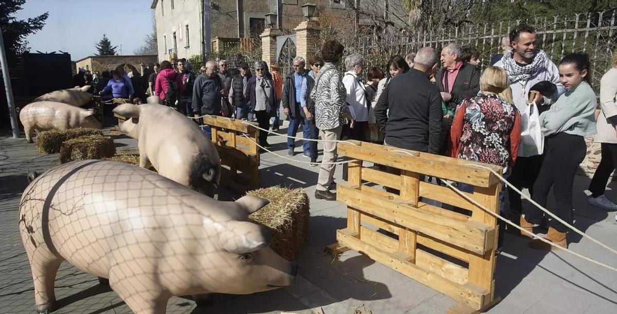 La fira del porc de Riudellots, en una passada edició.