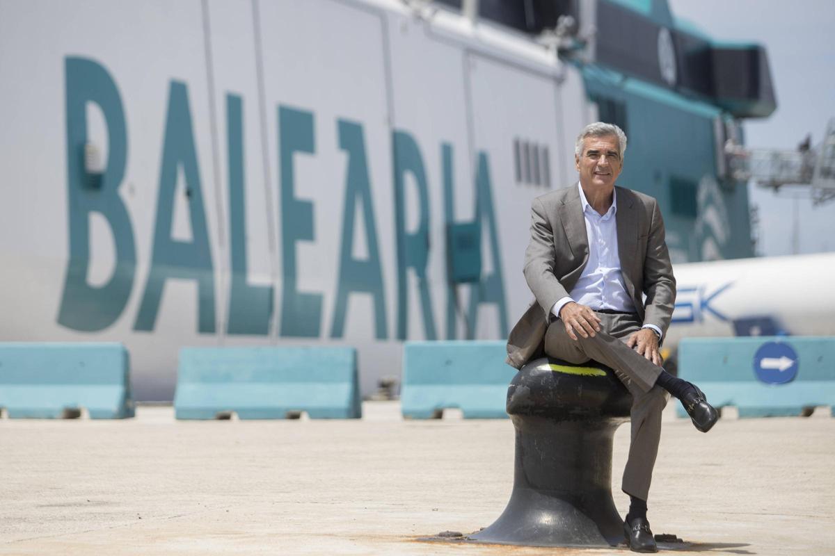 Adolf Utor, presidente de Baleària, en una imagen de archivo en Dénia
