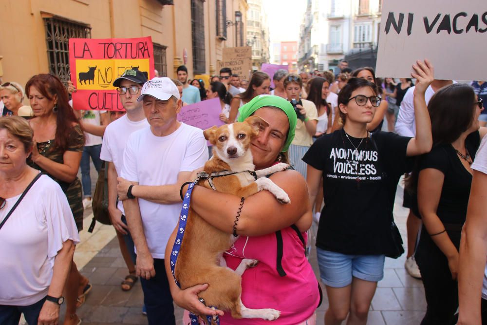 Centenares de personas se unen en Málaga contra la tauromaquia