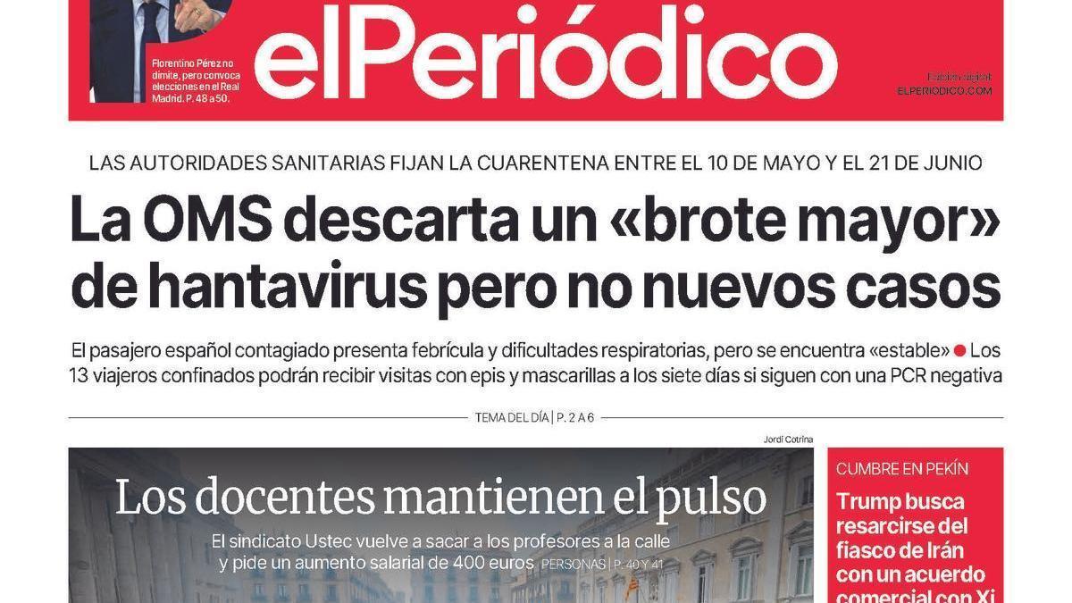 La portada de EL PERIÓDICO del 13 de mayo de 2026