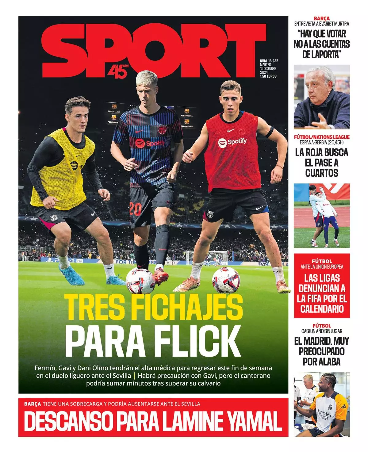 Esta es la portada de SPORT de hoy