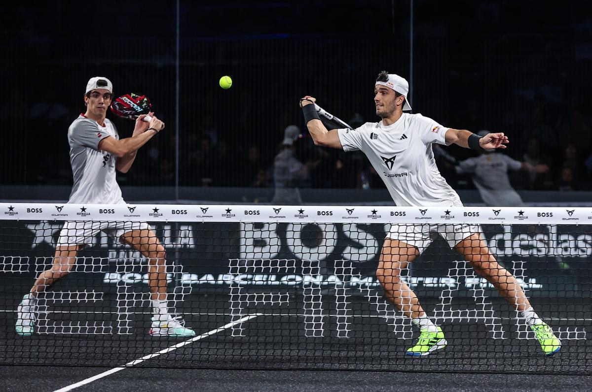 Juan Lebrón y Ale Galán durante el partido ante Jon y Coki