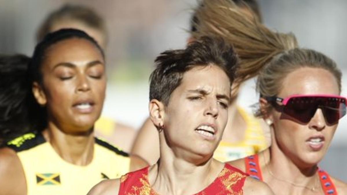 La atleta española Marta Pérez, durante la prueba