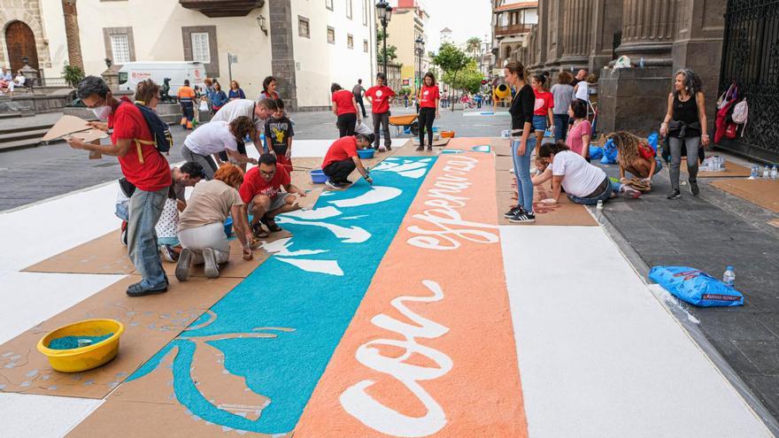 Alfombras del Corpus en Santa Ana