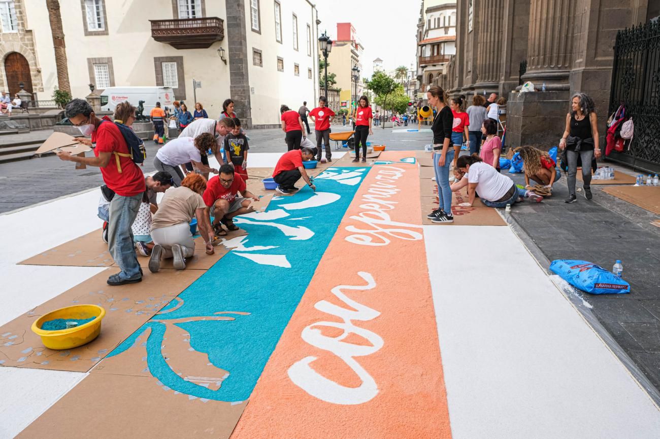 Alfombras del Corpus en Santa Ana