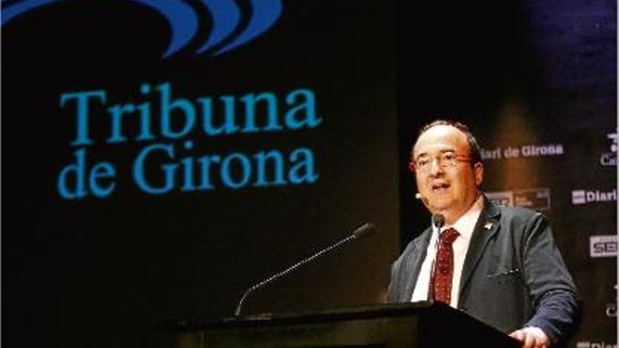 Miquel Iceta, ara com a primer secretari del PSC, tornava a Tribuna de Girona després de nou anys.