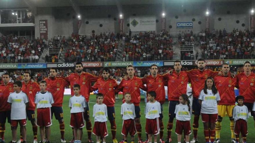 Último partido jugado por la selección española absoluta en Pasarón en septiembre de 2012. // G. S.
