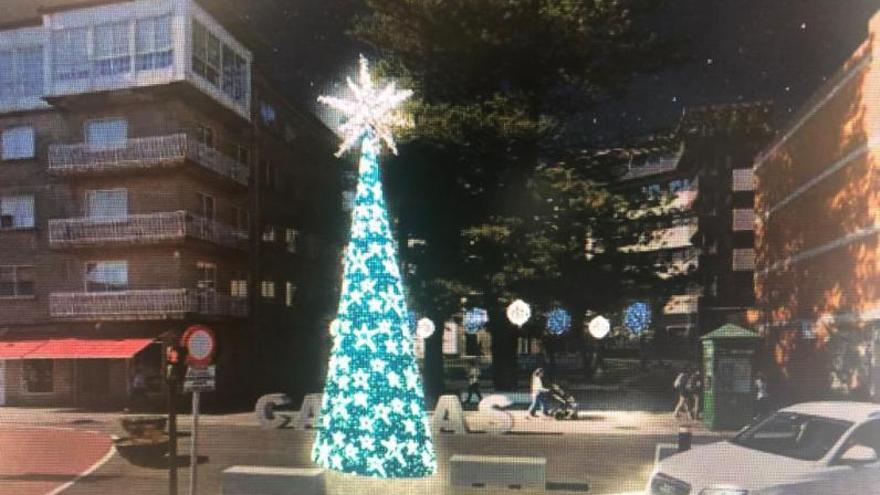 El árbol de luces frente al consistorio tendrá forma cónica. |   // FDV