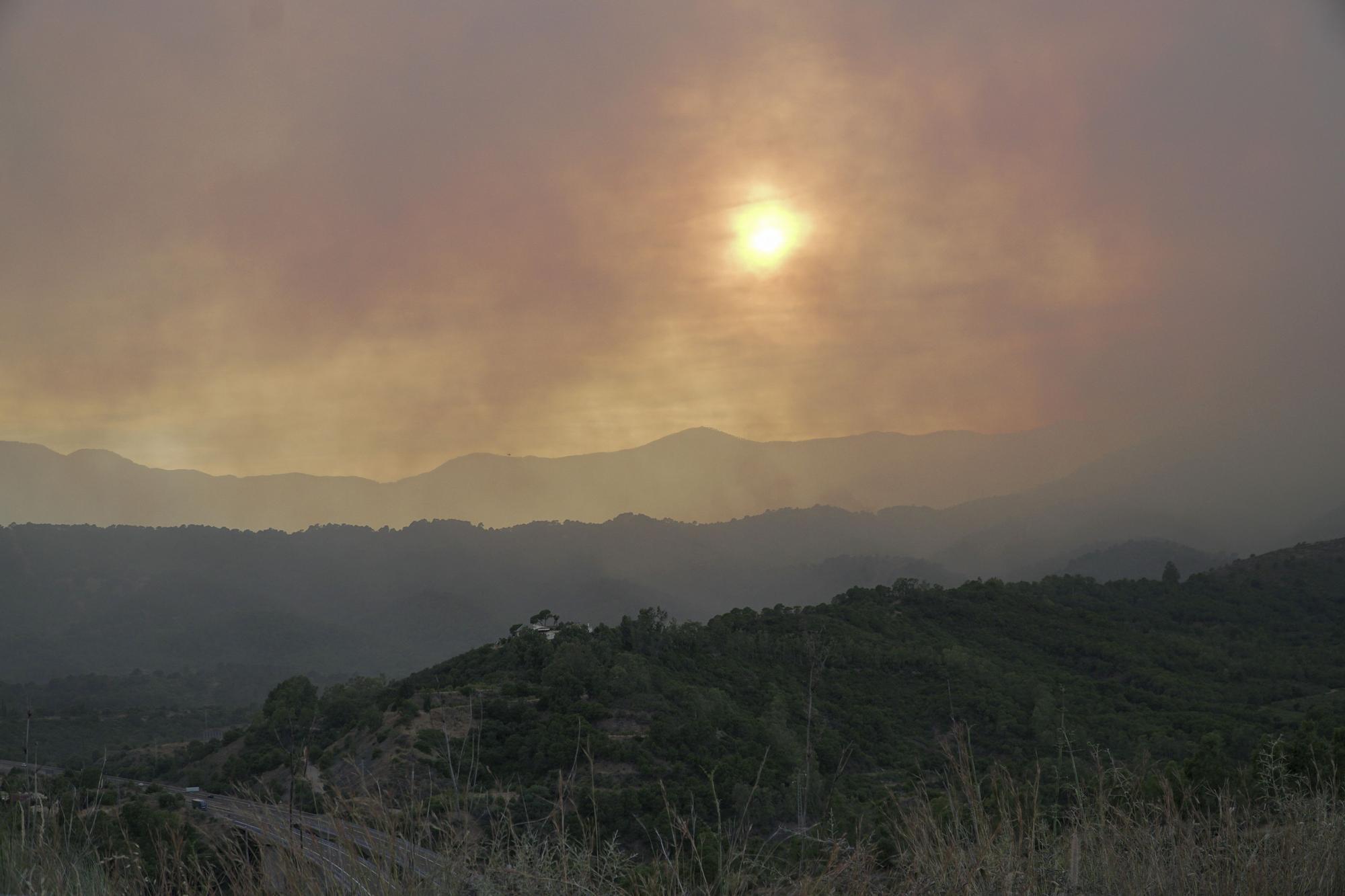 Incendio forestal en el paraje La Resinera de Pujerra