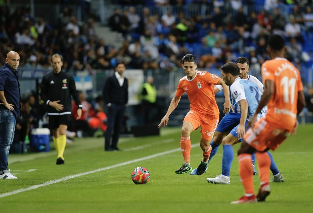 El partido entre el Málaga y el Oviedo, en imágenes