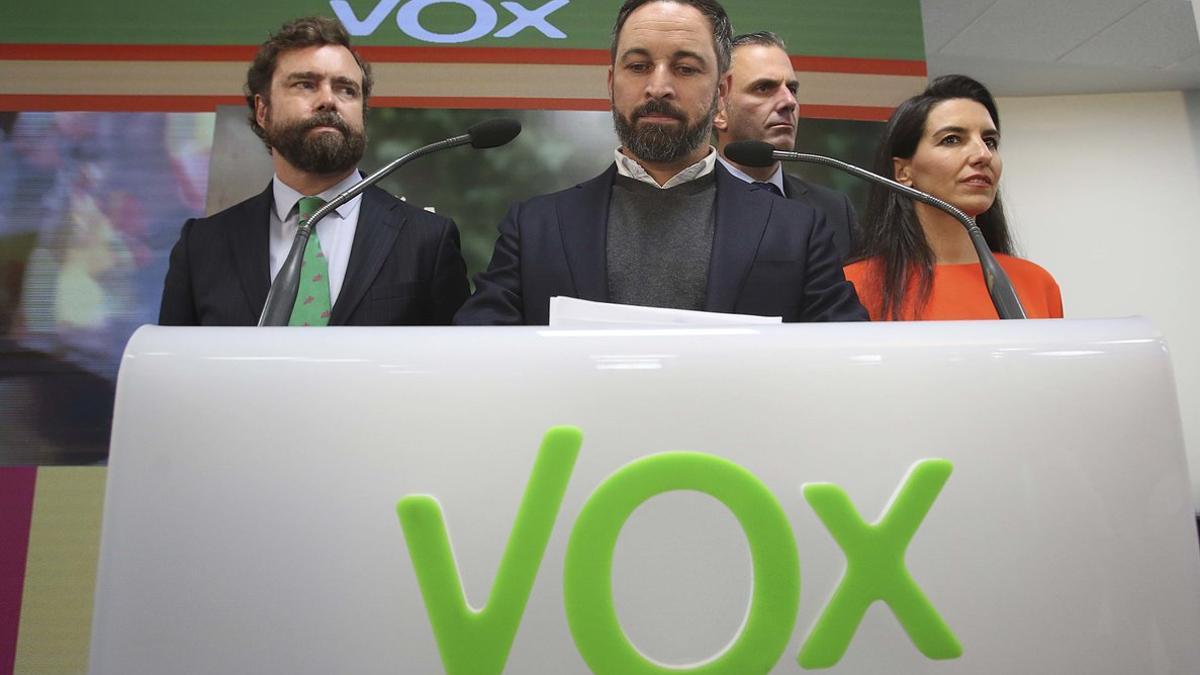 El líder de Vox, Santiago Abascal, analiza los resultados de las elecciones generales.