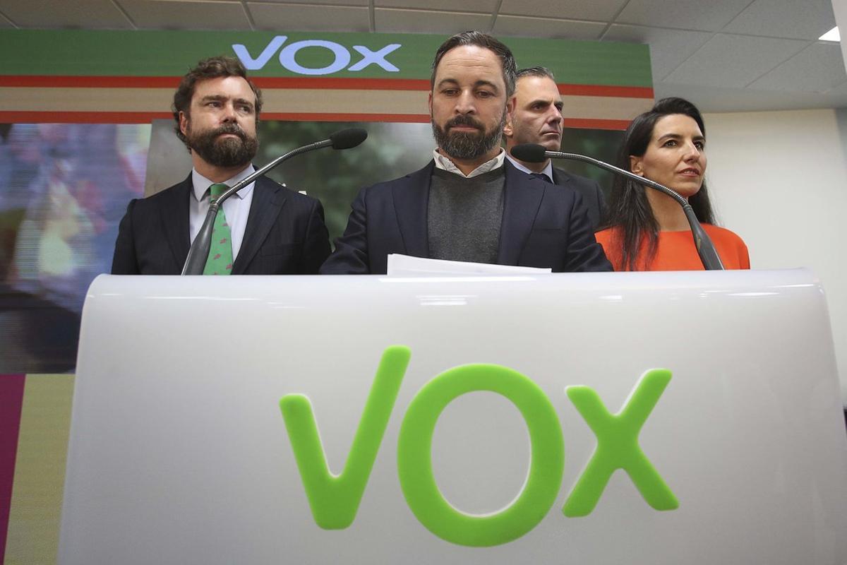 El líder de Vox, Santiago Abascal, analiza los resultados de las elecciones generales.