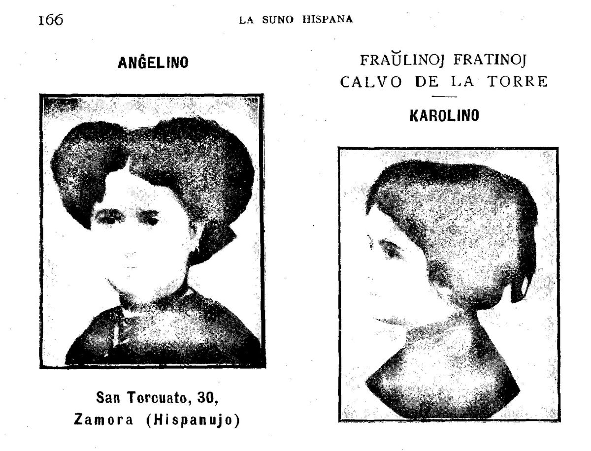 Retratos de las hermanas Calvo en La Suno Hispana, diciembre de 1909